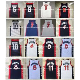 SL Retro Basketball Jersey Michael Jor Dan Team Bryant Kevin Durant James Larry Bird USA Charles Barkley Malone Penny