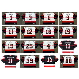 SL vintage CCM Daniel Alfredsson Sénateurs Jersey Ray Emery Marian Hossa Jason Spezza Mike Fisher Alexei Yashin Chris Phillips Dominik