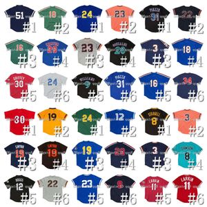 SL Vintage Throwback Mesh Baseball Jersey Bo Jackson Tony Gwynn Tim Raines Darryl Strawberry Dykstra Ozzie Smith Pratique de frappe Matt Williams