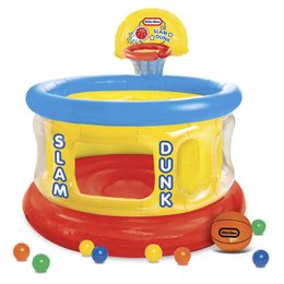 Slam Dunk Big Ball Pit, aro de baloncesto inflable y pelotas para niños de 3 a 6 años