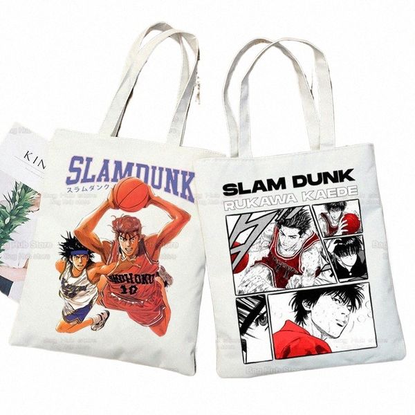 Slam Dunk Shop Sac Toile Shopper Japonais Anime Hanamichi Sakuragi Bolsas De Tela Sac Sho SLAM DUNK Réutilisable Sacolas O5zZ #