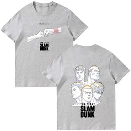 Slam dunk zomer hoge kwaliteit 100% katoen ademende en comfortabel O-hals t-shirt buitenheren casual mode streetwear 240517