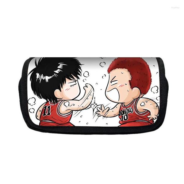 Estuches de lápices Slamdunk, bolsas de lona de Anime, papelería, escuela, oficina, estuches de lápices estacionarios, caja de gran capacidad KaedeRukawa