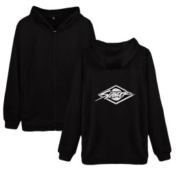 Slander Merch Zip Up Hoodie Femmes Men Harajuku Sweatshirt Streetwear Hip Hop Long Manche à manches à capuche