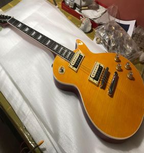 Slash Appetite Yellow Flame Maple Top Elektrische gitaar Mahonie Mahonie Body Red Back Side China Factory OEM Guitars7707910