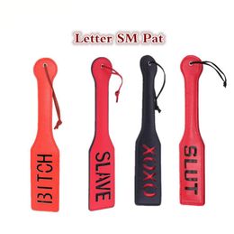 Slave Bitch XO 320 mm Zwart Red Pink Bltch SM Flog Spank Paddle Beat onderdanige slaaf Kinky fetisj BDSM WHIP Marteling Gear SEX TOY2131251