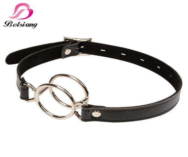 Esclave En Cuir Bouche Ouverte Gag Anneau Flirter ORing BDSM Bondage Restrictions Femmes Jeu Érotique Sex Toys Pour Couples Produits de Sexe C1815181034