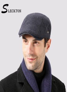 Sleckton 2020 Winter Chapeaux pour hommes Bérets de haute qualité Cap Fashion Newsboy Velvet pour garder un chapeau de papa chaud Caps plat français5656099