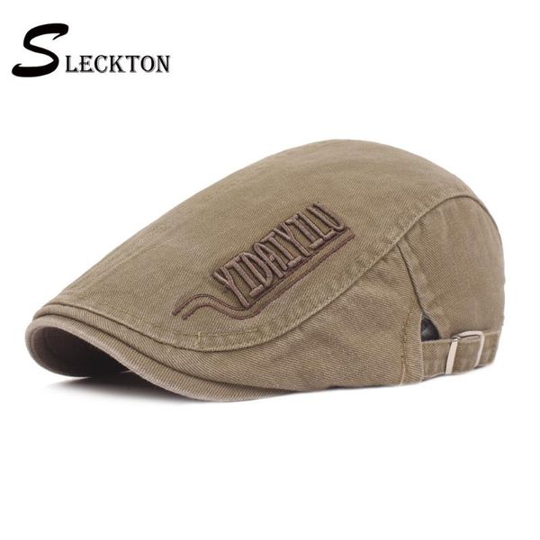 SLECKTON mode coton béret chapeaux pour hommes décontracté gavroche casquettes été respirant visières rétro unisexe France casquette plate Cabbie chapeau