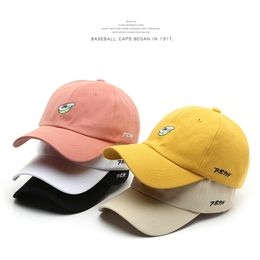 SLECKTON Fasion gorra de béisbol para mujeres y hombres sombrero japonés moda aceite fruta bordado sombreros Casual sombrero verano gorra de sol 220811