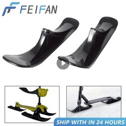 Luge 2 pièces hiver enfants Ski luge Scooter neige Ski enfants sport planche à roulettes snowboards universel traîneaux conseil 231215