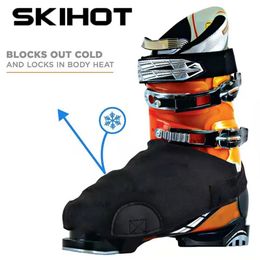 Luge SKI ouble couvre-chaussures de ski imperméable chaud noir protection botte de neige 231114