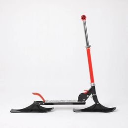 Rodelen Ski Scooter Slee Eenvoudig te installeren Platte bodem Universele duurzame skiplank voor downhill Sneeuwscooter Snowboard Winter Beginner 231116