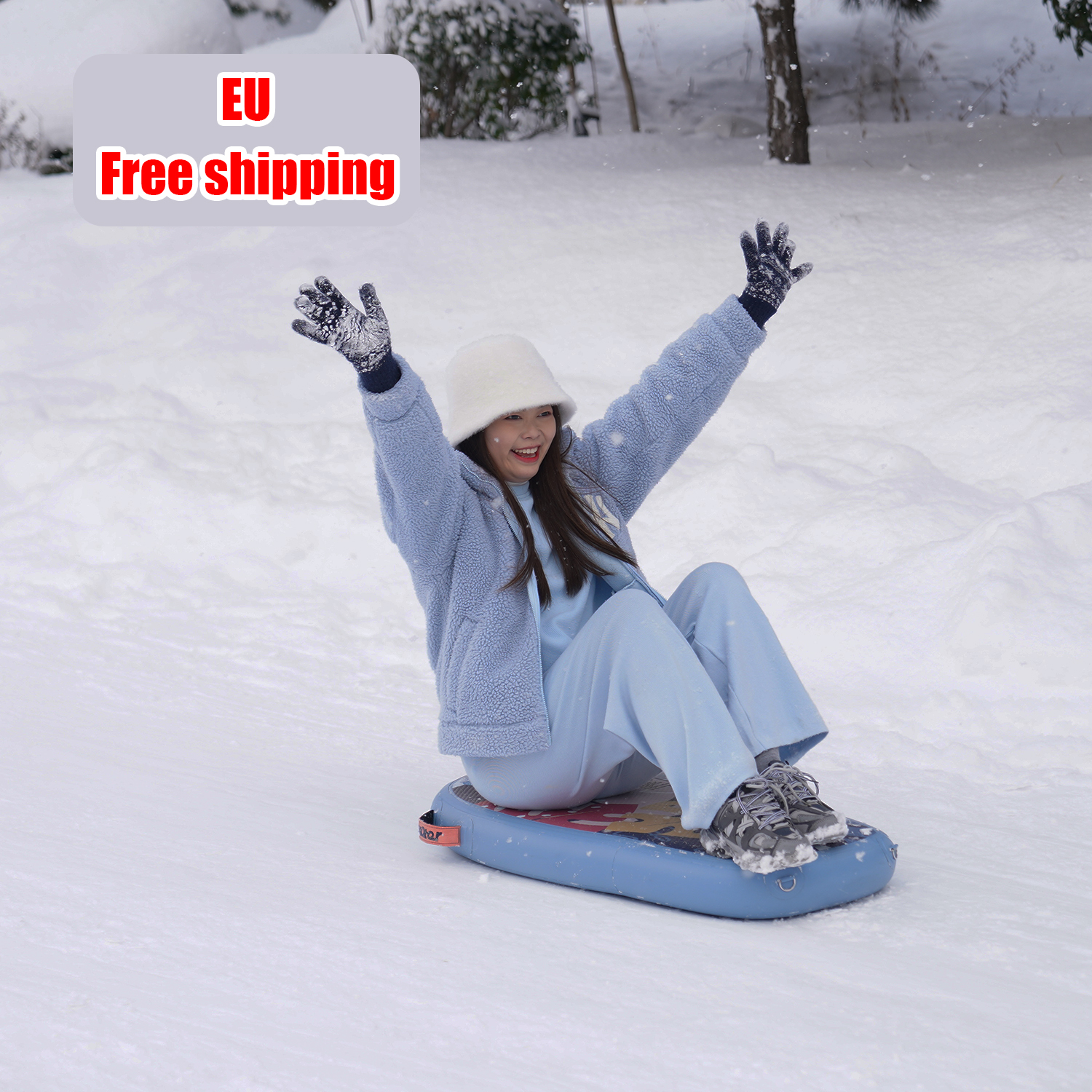 Kızak Karlı Yenelenebilir Bodyboard Kar Kızak Vücut Board Yeni Tasarım PVC Kış Oyun Ekipmanları için oldukça toleranslı