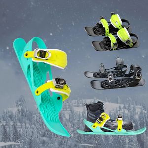 Patins de ski d'hiver de luge Chaussures Skiboard Mini Snowblades Patins pour sports de plein air Ski Fixations résistantes à l'usure réglables 231124