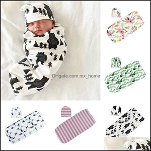 SEE TAGS Kinderdagbedding Baby, Kinderen Zwangerschaps Ins Pasgeboren bloemen Swaddles Hat 2pcs Set Leer Autumn Baby Baby baby Poddlers Bloemen Print B