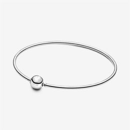 Brazalete de plata de ley 100% 925 elegante y esbelto, pulseras de moda para mujer, accesorios de joyería de compromiso de boda 255Y