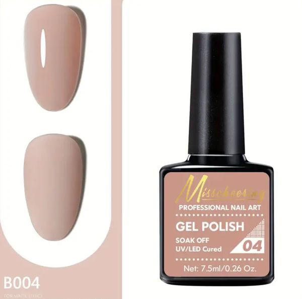 Esmalte de uñas en gel Sleek Apricot Nude Premium UV LED, fácil de remojar, fórmula de larga duración, color