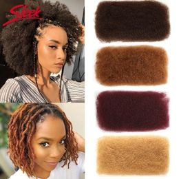 El elegante cabello brasileño Remy Afro Kinky Curly Bulk Cabello humano para trenzar 1 Bundle 50GPC Natural Color Fraids Hair No Weft 240409