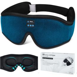 Auriculares para dormir 3D Bluetooth 5,0, diadema inalámbrica, artefacto para dormir, música transpirable, máscara para ojos, auriculares para dormir de lado, regalos