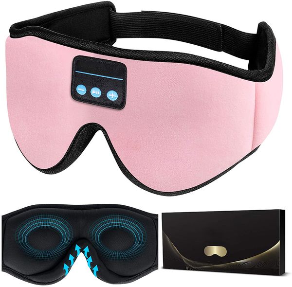 Casque de sommeil Bluetooth 5.0 bandeau sans fil artefact de sommeil respirant musique masque pour les yeux écouteurs pour les cadeaux de dormeur latéral