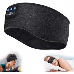 Écouteurs de sommeil Bluetooth Sports Bandband, Musique sans fil Écoute de couchage Masque Éditeurs IPX6 Imperméable pour les couches latérales Femmes Men Travail