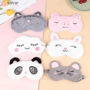 Slaapmaskers 1 STKS Pluche Schattig Grijs Kat Oogmasker Slaapmasker Oogschaduw Cover Blinddoek Slaapmasker Ooglapje Geschikt voor Reizen Thuis Cadeau