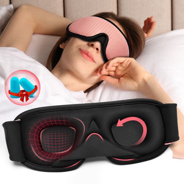 Masques de sommeil 3D Blocking Light ing Eye Travel Rest Relax Bandeau d'aide Patchs Shade Cover 230309