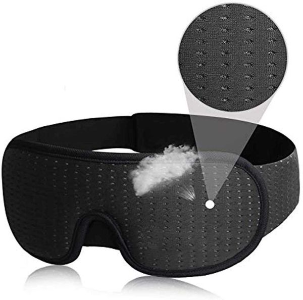 Masques de sommeil Masque 3D pour les lumières oculaires Blockout Doux Rembourré Tissu de couchage Couverture Ombre Bandeau Eyepatch 231116