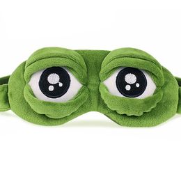 Masques de sommeil 3D triste grenouille masque de sommeil naturel sommeil ombre couverture ombre oeil Patch femmes hommes doux Portable bandeau voyage Eyepatch 231012
