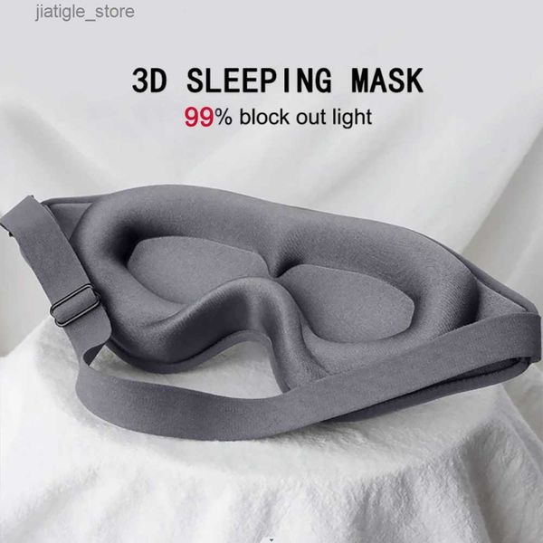 Máscaras de sueño 3D Máscara para dormir Ayuda de sueño Ciegue máscara de la memoria de memoria suave Masilla facial máscara de los ojos 99% Bloqueo de luz Slaapmasker Masque de ojo Patch Y240401