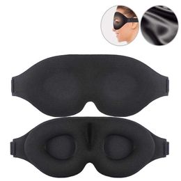 Masques de sommeil 3D Masque de sommeil Natural Sleeping Eye Mask Couverture Couverture ombre Patch Femme Hommes Soft Portable Bounsel Roll Travel Eyepatch Q240527