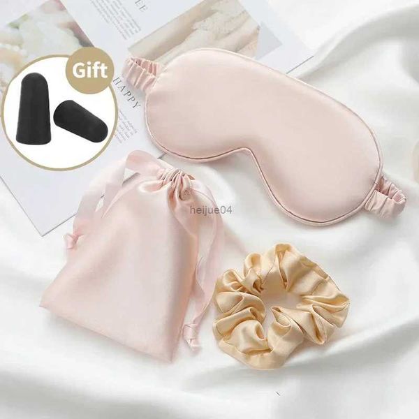 Masques de sommeil 3pcs Set Femmes Imitated Slek Sleep Eye Mask Mask Eye Patches Masque Masque Boulangers Boulangers Travel REST