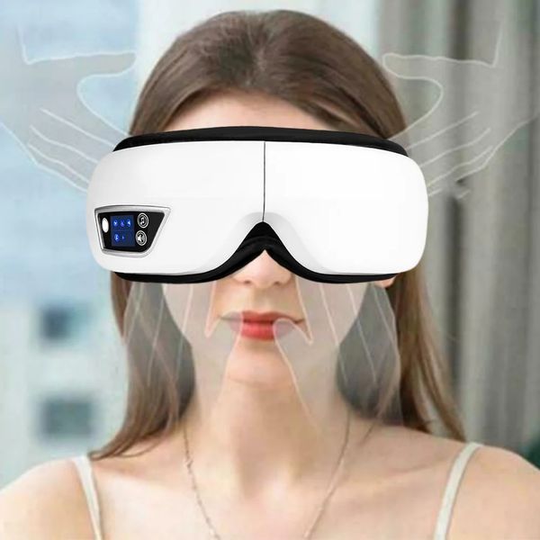 Masques de sommeil 6D Instrument de massage des yeux Smart Airbag Vibration Care Compresse Bluetooth Masseur Lunettes Fatigue Poche Rides dsaf 231113