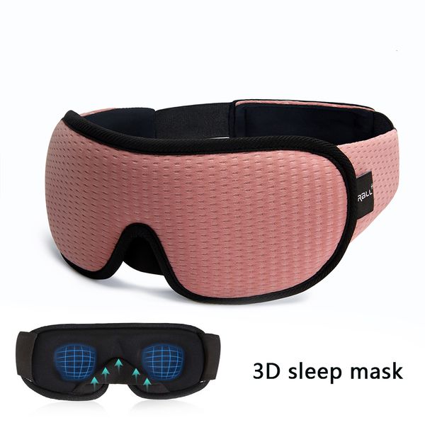 Masques de sommeil Marque 3D Masque de sommeil Bloc Out Light Sleep Mask for Eyes Slaapmasker Eye Shade Bought Roll Sleeping Aid Face Mask Eyepatch 230329