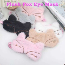 Slaapmaskers Cartoon Pluche Vos Slaap Oogmasker Reisdutje Licht Waterdicht Oogmasker Dames Kleur Slaap Oogmasker Zacht en Ademend Y240401