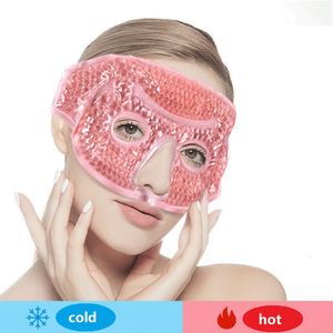 Slaapmaskers Verkoelend gezichtsmasker Gel Kraal Oog voor gezwollen ogen Herbruikbare Vriezer Sinus Druk Hoofdpijn Drop 230729