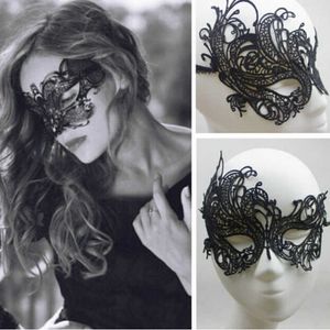 Masques De Sommeil Masque Pour Les Yeux Sexy Dentelle Vénitien Mascarade Boule Halloween Fête Déguisement Costume Props Dame Dentelle Noire Creux Masque Visage J230602