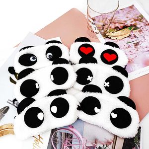 Sleep Masks Fashion Cute Design Plush Panda Face Eye Travel Sleeping Soft Eye Mask Blindfold Shade Eyeshade Portable Sleeping Eye Cover J230602