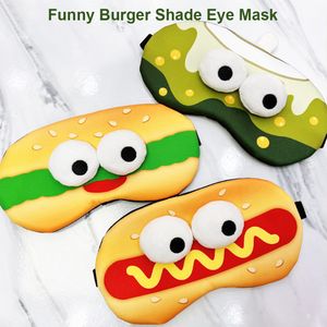 Masques de sommeil Funny Burger Shade Masque pour les yeux Mode Patchs pour les yeux colorés 1PC Voyage Lightproof Sleep Eye Covers pour Garçon Filles pour bien dormir 230701