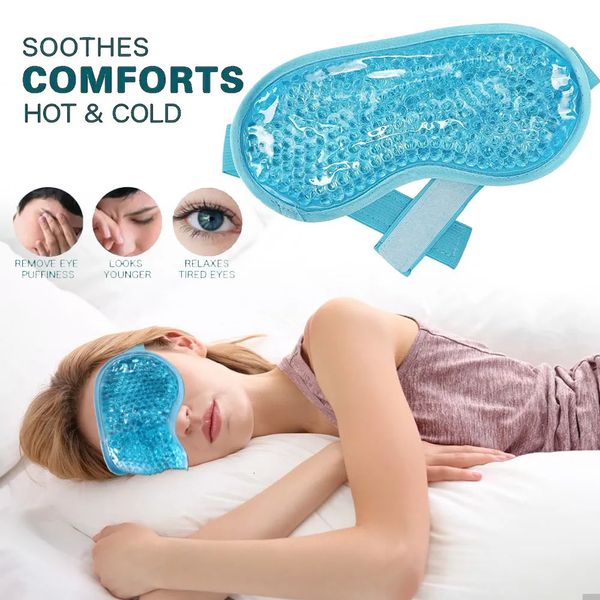 Masques de sommeil Masque pour les yeux en Gel compresse de glace masques de sommeil beauté yeux outils de santé Anti cernes sac pour les yeux Relax aide au sommeil masque de Gel rafraîchissant 231012