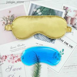 Masques de sommeil Masque de sommeil Icy Imitated Silk Soupy Sleep Sleeping Eye Mask Oed Shadepatch Eyepatch Bought Roll Travel With Cool Ice Sac Y240401