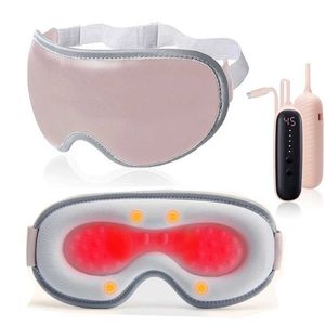 Masques de sommeil Nouveau masque pour les yeux chauffant électrique dormant masseur de vibrations rechargeable sans fil soulage les cernes secs 231116