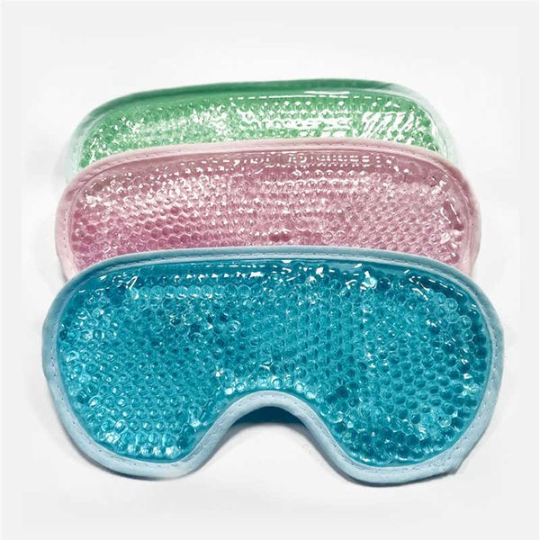 Masques de sommeil Nouveau masque pour les yeux en gel Perles réutilisables pour la thérapie par le froid chaud Apaisant Relaxant Gel de beauté Masque pour les yeux Lunettes de glace de sommeil Masque de sommeil J230602