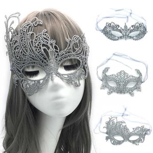 Masques de sommeil Sexy Dentelle Creux Masque Femmes Parti Discothèque Reine Masque Pour Les Yeux Mascarade Bal De Bal Halloween Costume Argent Or Masques Érotiques J230602