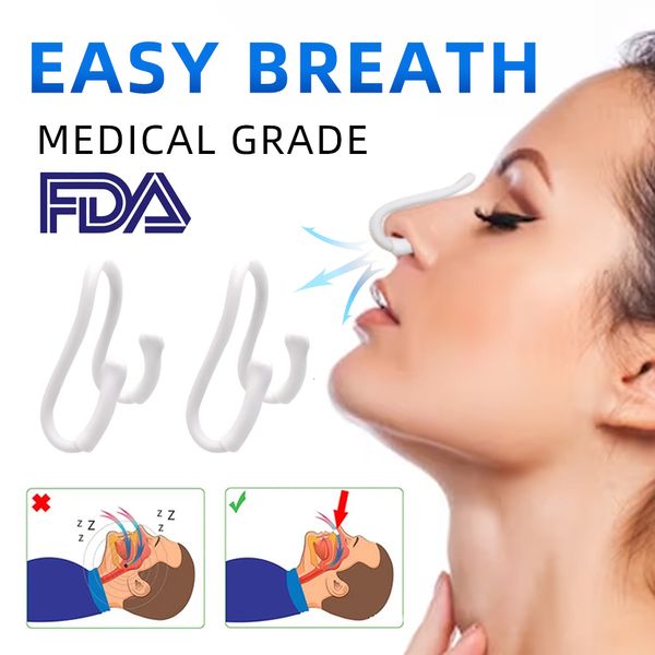 Masques de sommeil Pince-nez en silicone Anti-ronflement Dilatateur nasal Arrêter le ronflement Aide Respirer facilement Améliorer la rhinite du sommeil 230920