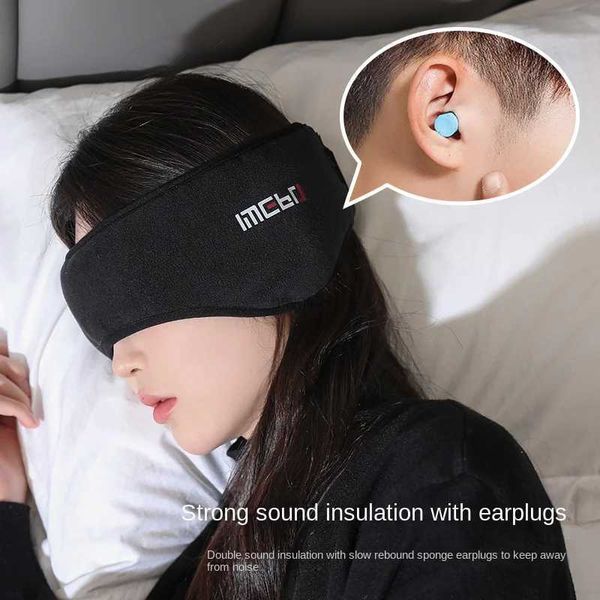 Masques de sommeil Masque de sommeil occultant avec cache-oreilles pour un sommeil relaxant, ensemble d'écouteurs, bandeau Anti-bruit pour le sommeil