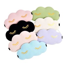 Máscaras de sueño para dormir venda para la venda 3d nube de dibujos animados con máscara de ojo de ojo lindos tono de sueño ayuda para dormir ayuda para ocular cubierta Q240527