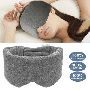 Antifaz para dormir, parche para el ojo de viaje, antifaz para dormir de algodón y seda, antifaz para dormir, venda para los ojos, parche para el ojo, mujeres y hombres, venda para los ojos portátil suave