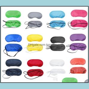 Máscaras para dormir Travel Relax Eye Slee Mask Satin Blindfold Soft Shade Nap Er Drop Entrega 2022 Salud Belleza Cuidado de la visión Dhzfi